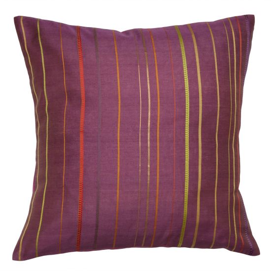 Rainbow Weave Pillow Cover - Plum